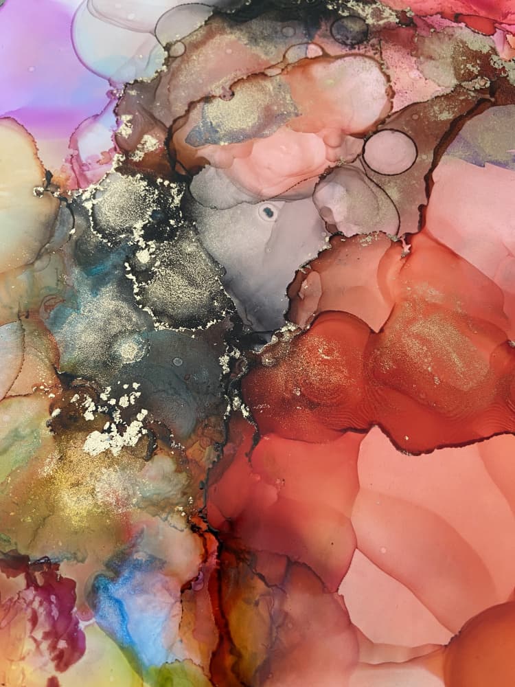 Vibrant Fluid Gold Abstract by Irene Chua — canvas wall art