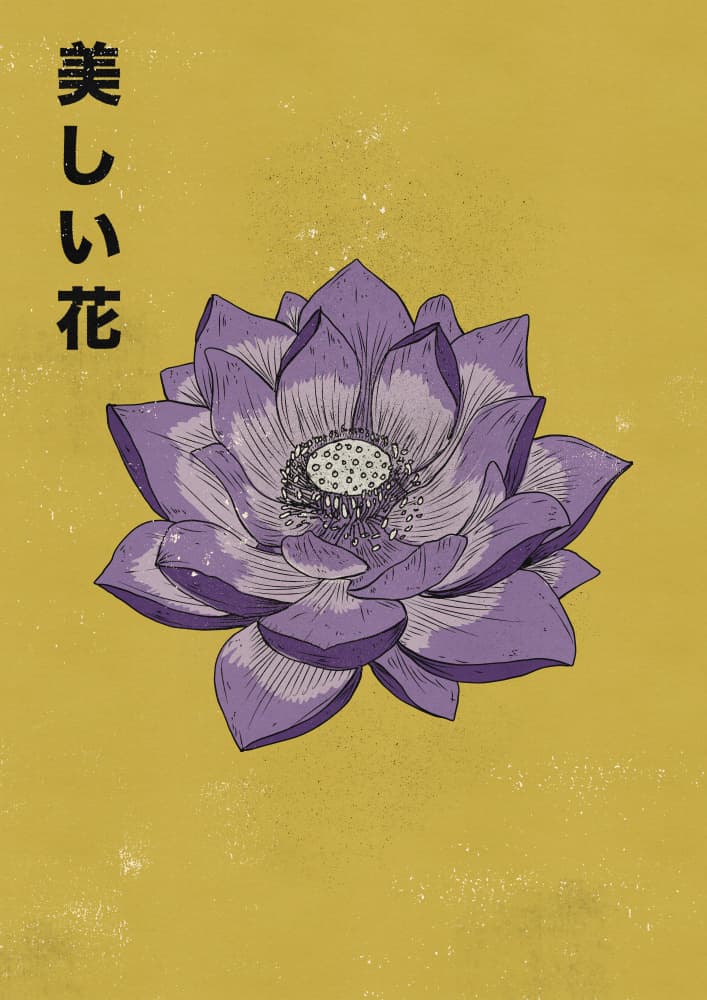 Beautiful Purple Lotus by Nicholas — canvas wall art