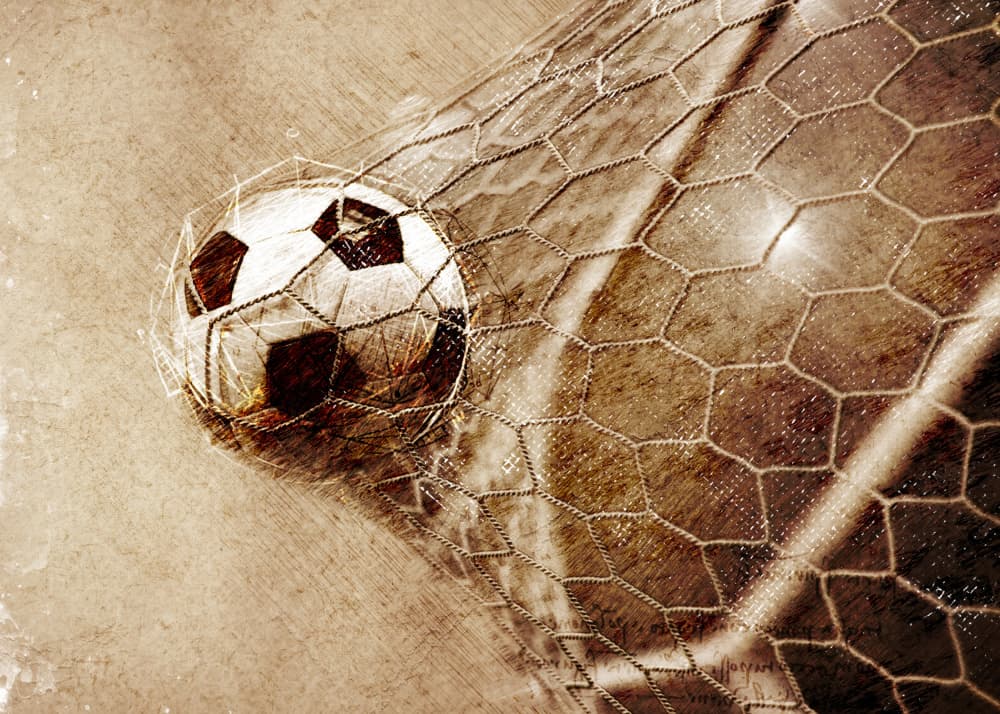 Football Soccer Sport Art 2 by Justyna Jaszke — canvas wall art