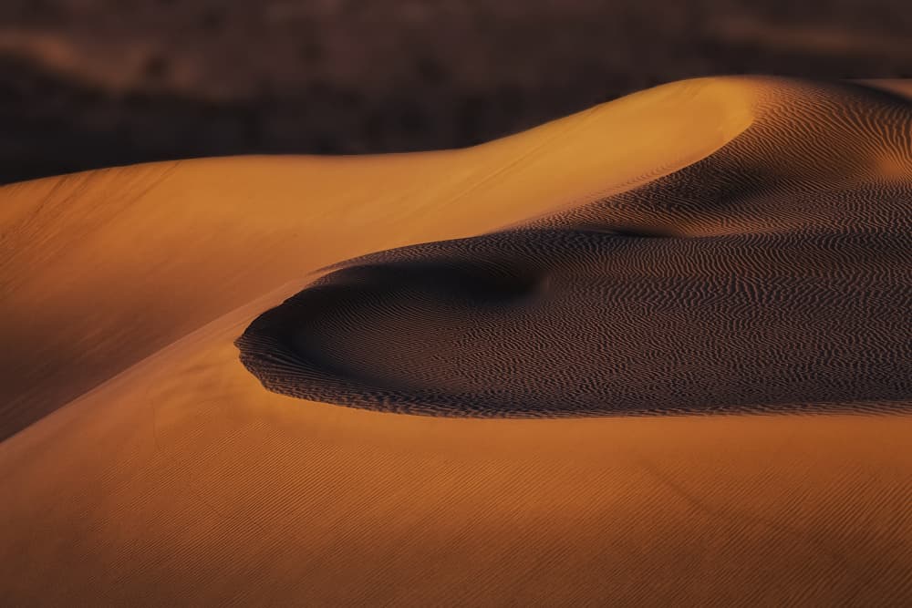 Golden Desert Dunes by Jenny Qiu — canvas wall art