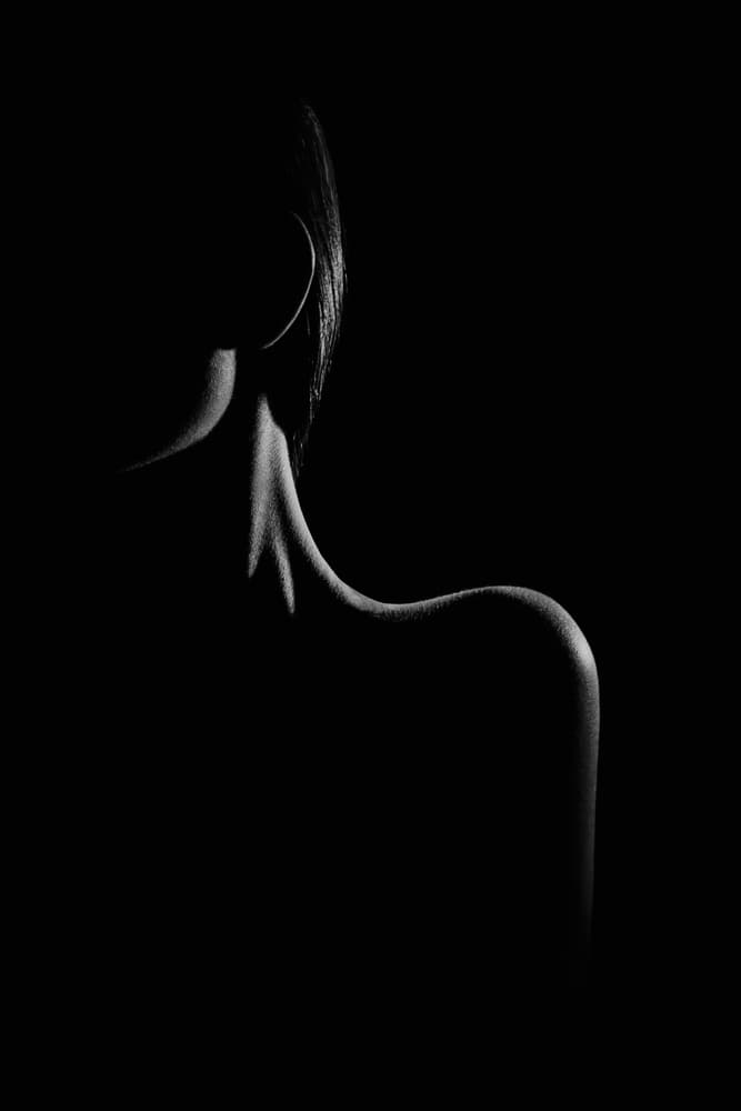 Elegant Back Silhouette by Hamed Khosroshahi — canvas wall art