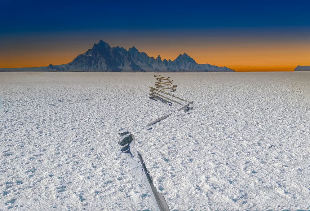Cracked Ice Mountains by Jiahong Zeng — canvas wall art