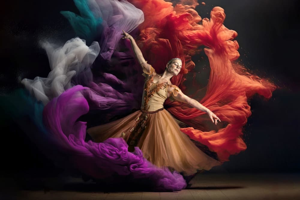 Vibrant Dance Movement by Marcel Egger — canvas wall art