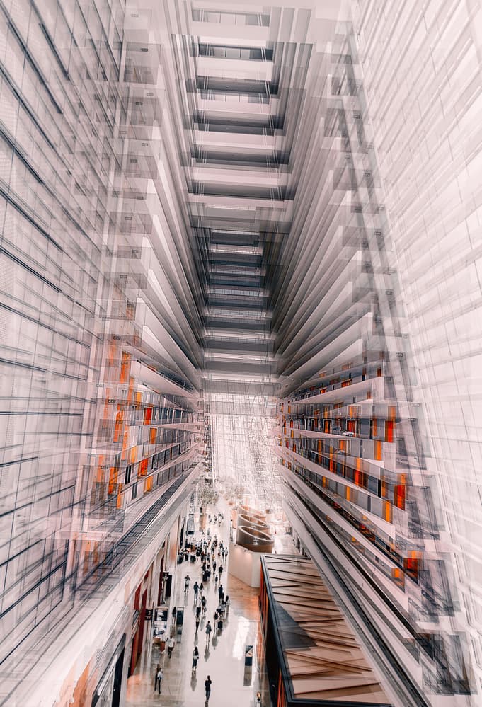 Modern Atrium Perspective by Carmine Chiriacò — canvas wall art