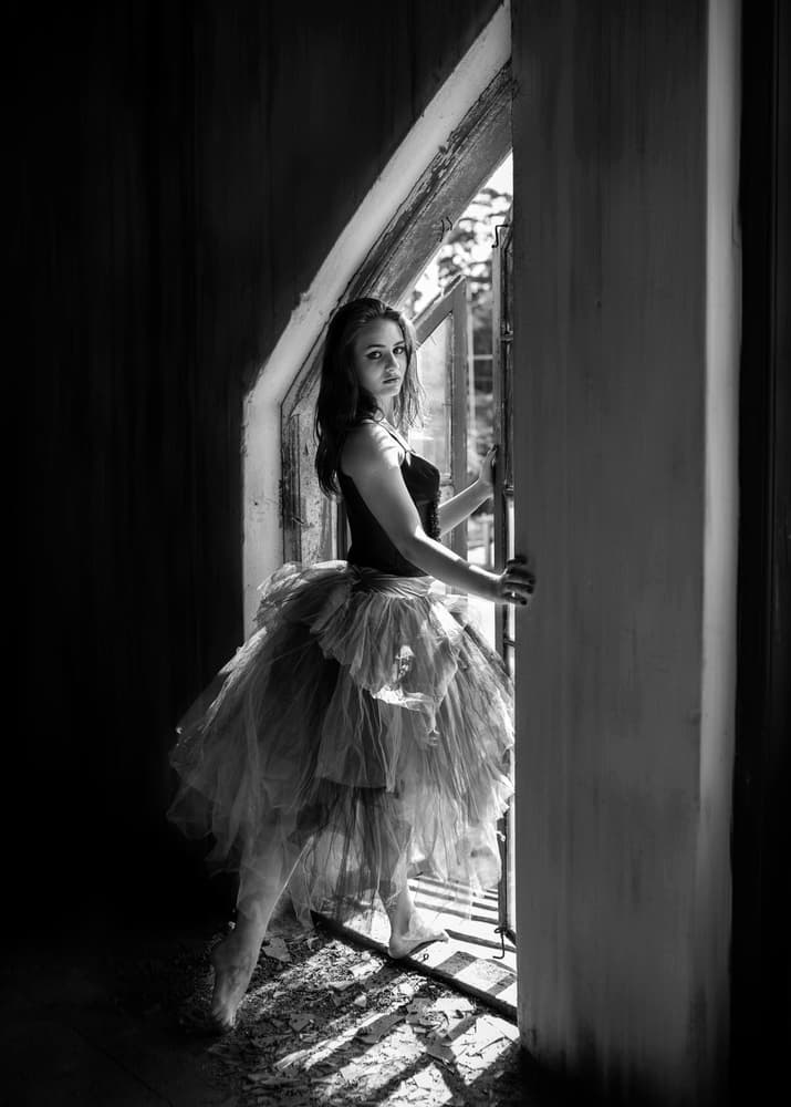 Ballerina By Window Light by Livia Corcoveanu — canvas wall art