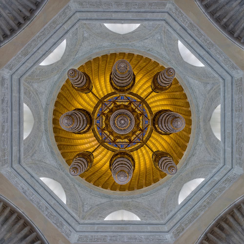 Golden Dome Chandelier by Ziyad AL Maashari — canvas wall art