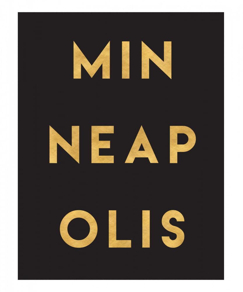 Minneapolis Gold Type by Emiliano Deificus — canvas wall art