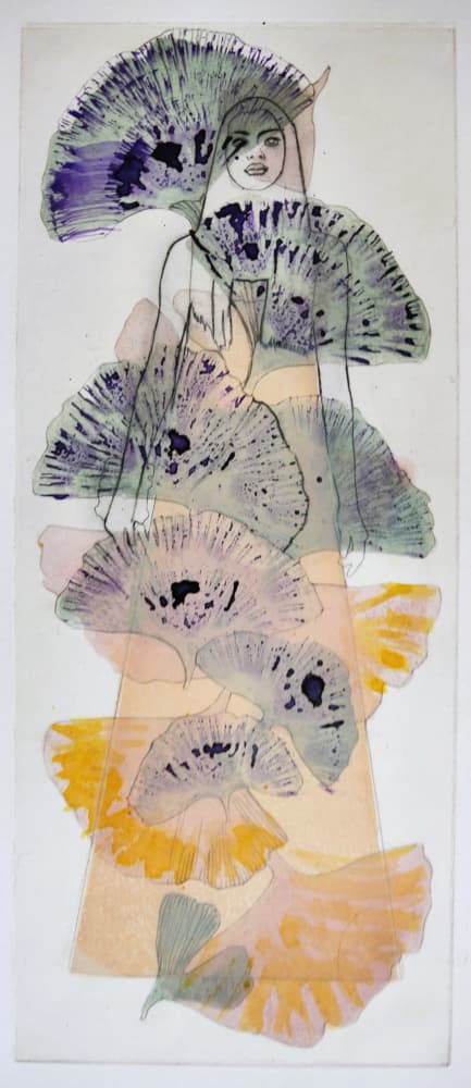 Ginkgo Leaf Figure by Doris Schmitz — canvas wall art