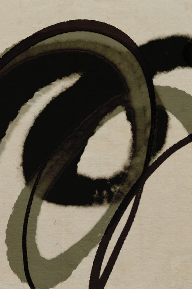 Inked Flowing Circles by Treechild — canvas wall art