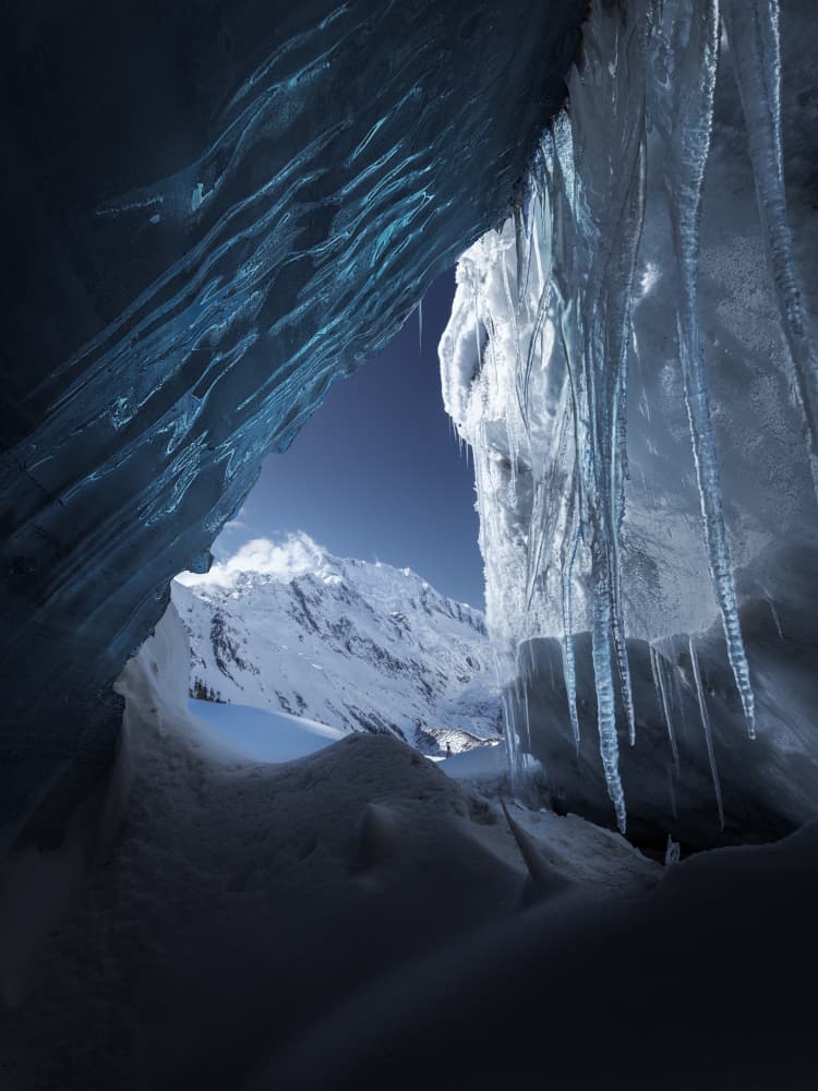 Ice Cave Mountain View by NingYun Ye — canvas wall art