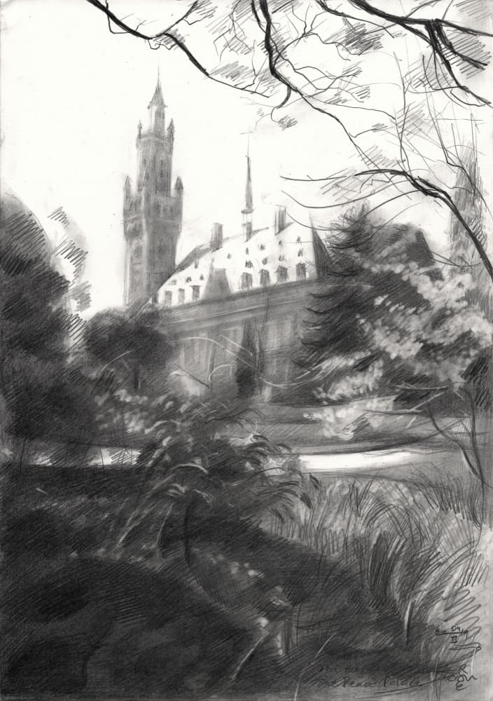 Gothic Castle Park View by Corné Akkers — canvas wall art