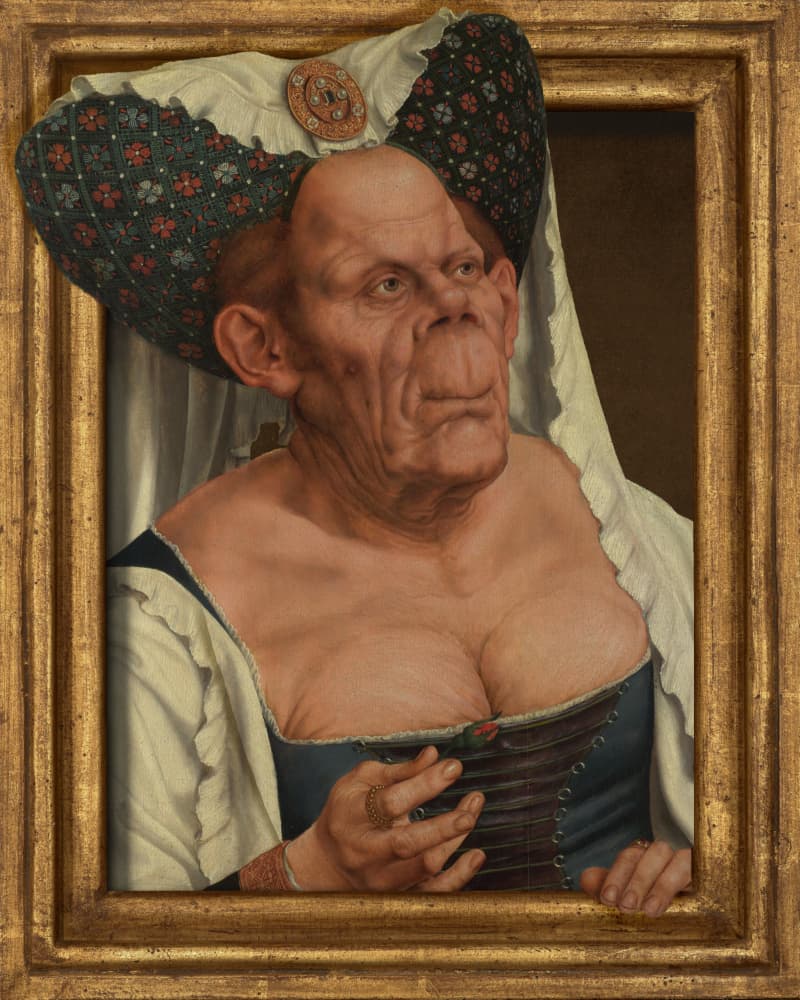 Striking Old Woman by Marja van den Hurk — canvas wall art