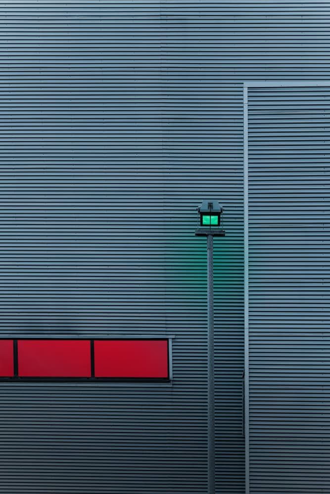 Urban Geometry Green Light by Jürgen Muß — canvas wall art