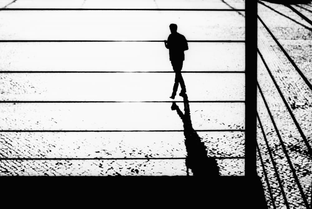 Walking Shadow Lines by Paulo Abrantes — canvas wall art