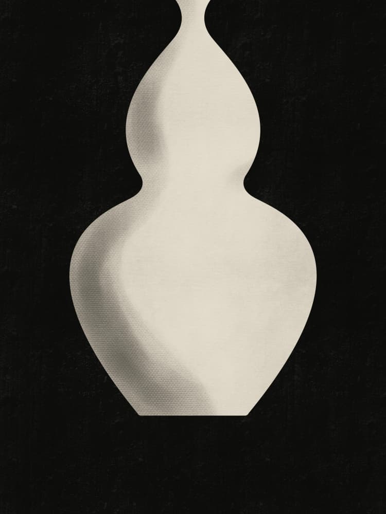 Elegant Gourd Silhouette by Little Dean — canvas wall art