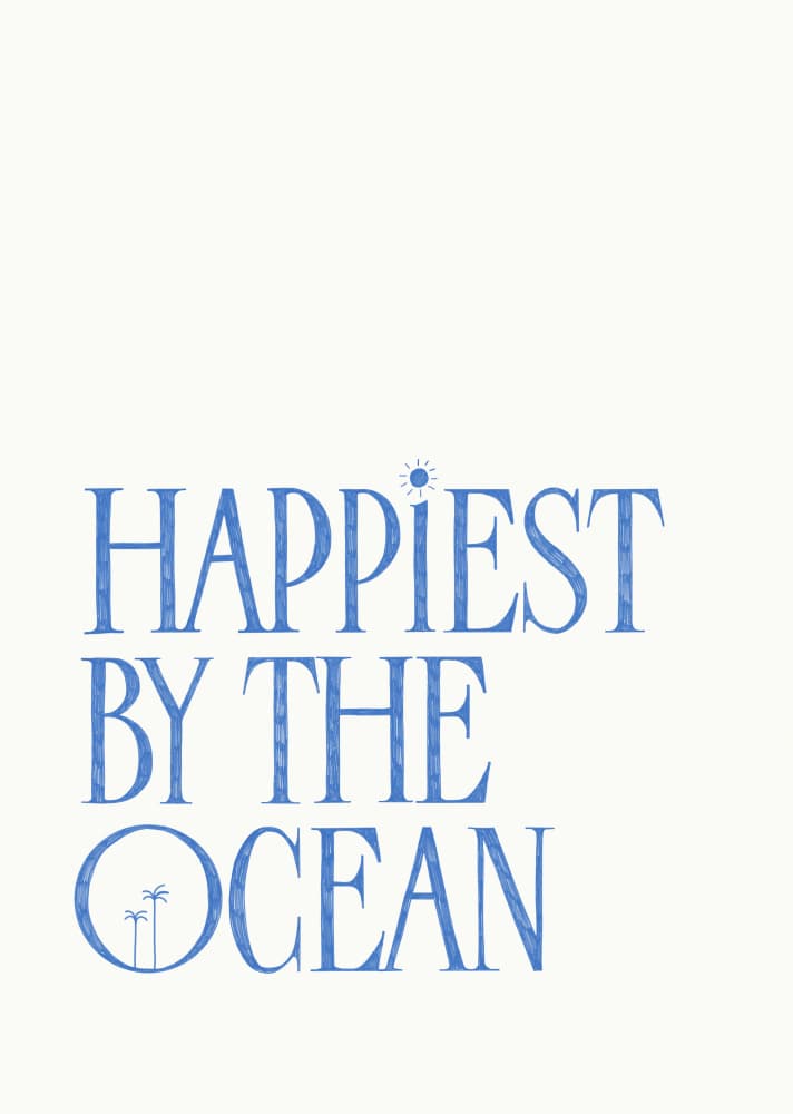 Happiest By The Ocean by Rio Soléy — canvas wall art