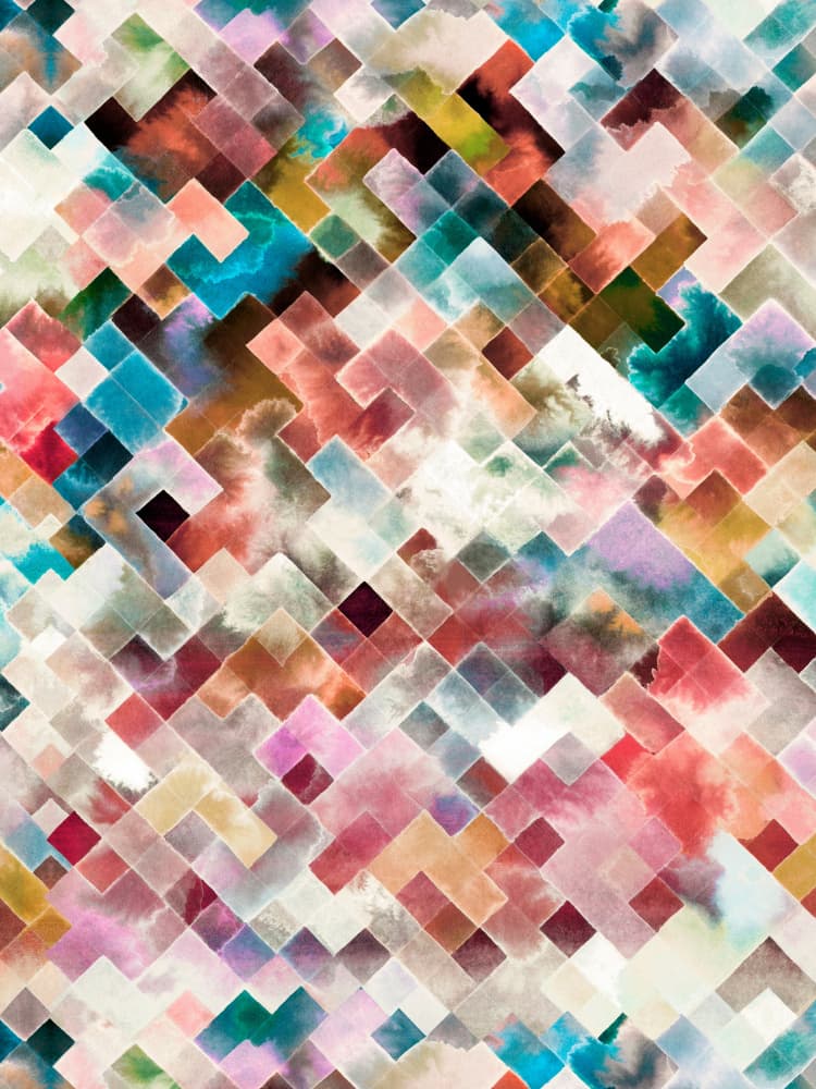 Vibrant Geometric Blends by Ninola Design — canvas wall art