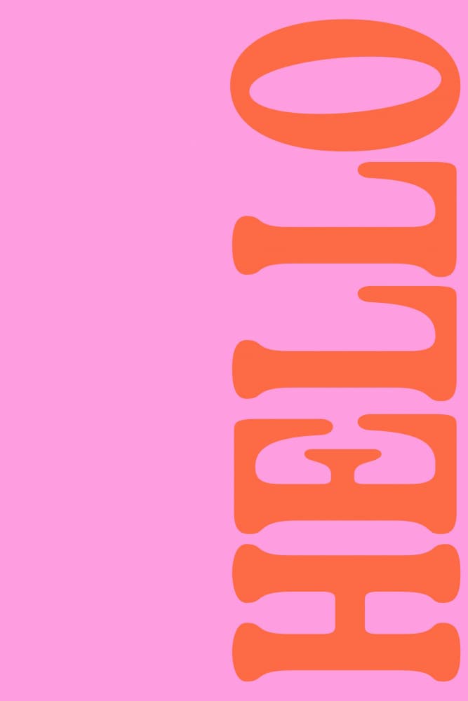 Hello(orange) by Treechild — canvas wall art