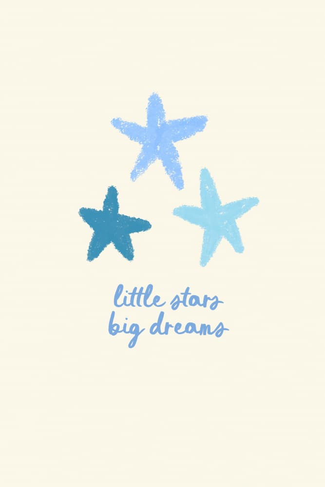 Littlestarsbigdreams(blue) by Treechild — canvas wall art