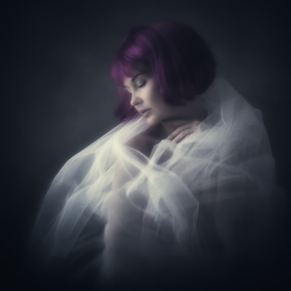 Dreamy Purple Hair by Mel Brackstone — canvas wall art