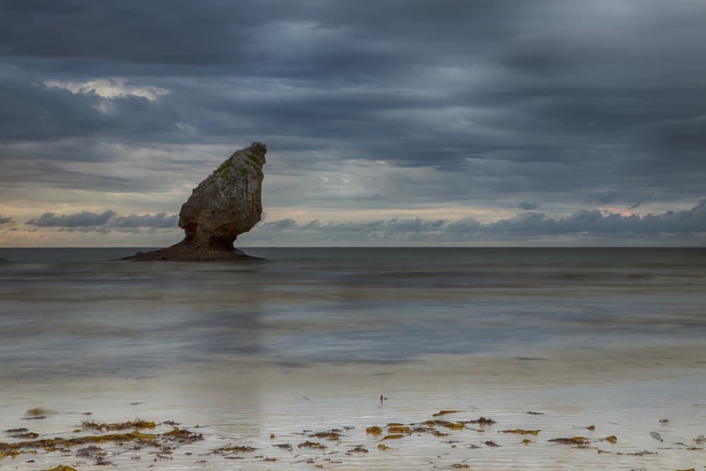 Dramatic Sea Stack by JUAN CARLOS HERVÁS MARTÍNEZ — canvas wall art
