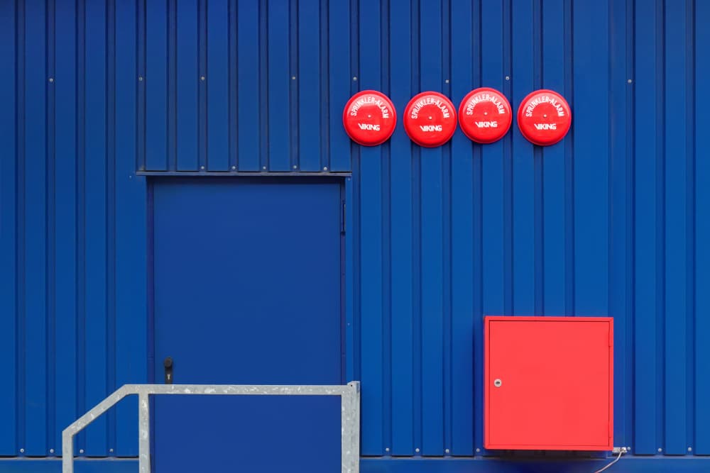 Bold Blue And Red by Hans-Wolfgang Hawerkamp — canvas wall art