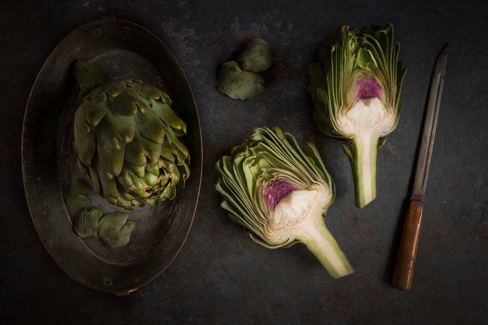 Fresh Cut Artichokes by Diana Popescu — canvas wall art