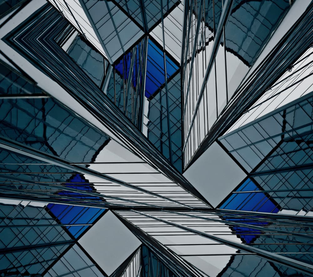 Modern Glass Reflections by Tomasz Buczkowski ( Tomush ) — canvas wall art