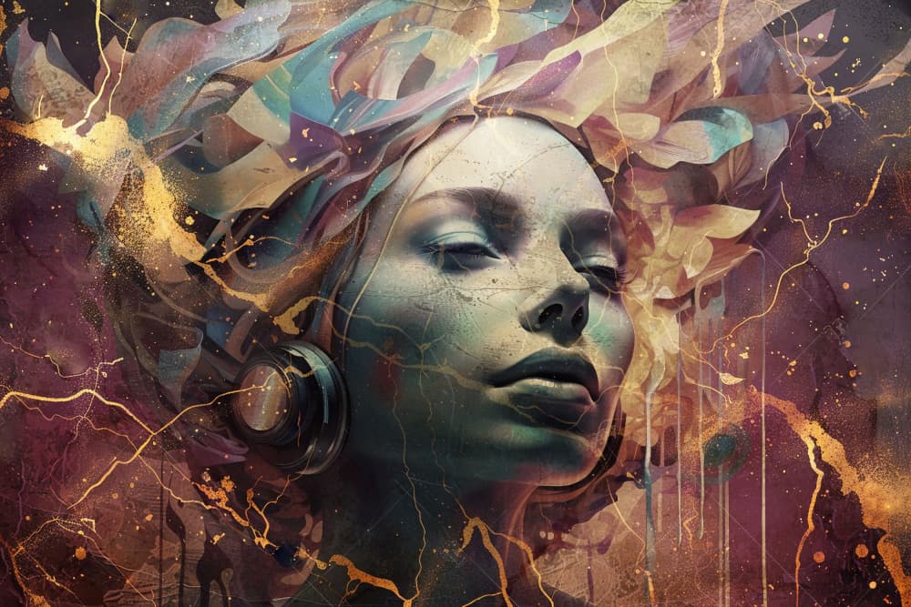 Ethereal Woman Golden Dream by Rafal Kulik — canvas wall art