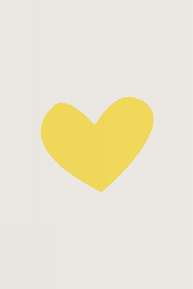 Sweet Yellow Heart by Oju Design — canvas wall art