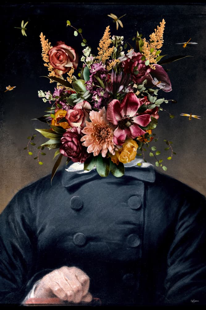 Surreal Floral Head by Sue Skellern — canvas wall art