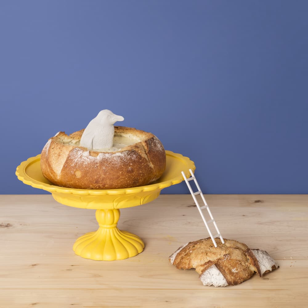 Bird's Bread Bowl Ladder by Julia Ramiro — canvas wall art