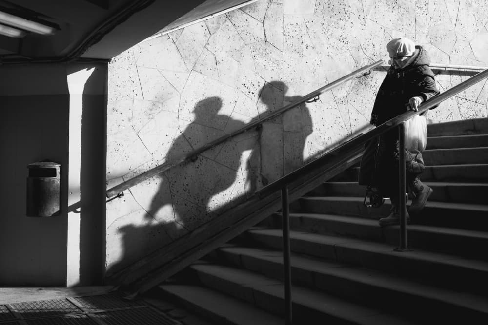 Shadows On The Stairs by Theodor Gerhamn — canvas wall art