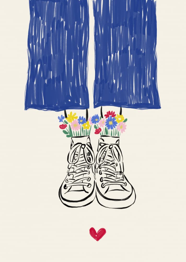 Flowery Shoes Love by Rio Soléy — canvas wall art