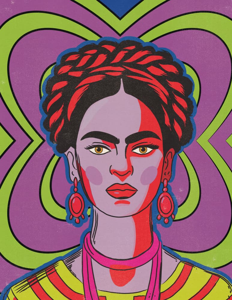 Vibrant Woman Portrait by Nicholas — canvas wall art