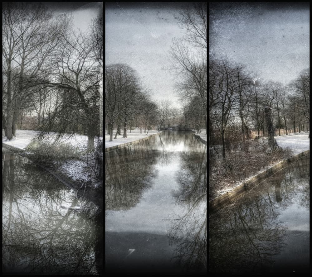 Winter Canal Reflections by Yvette Depaepe — canvas wall art