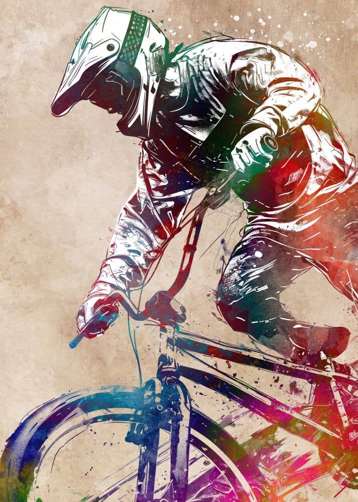 Extreme Bike Action by Justyna Jaszke — canvas wall art