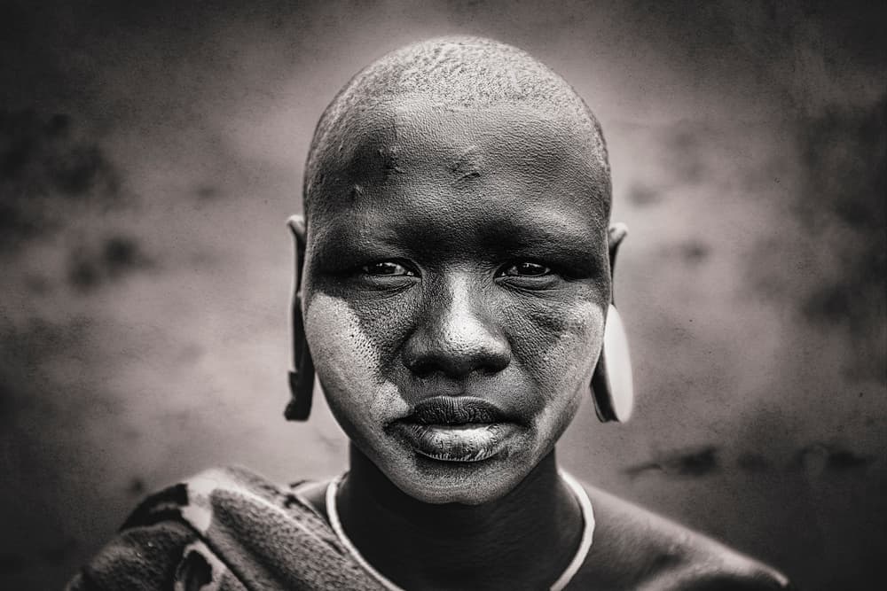 African Tribal Portrait by Svetlin Yosifov — canvas wall art