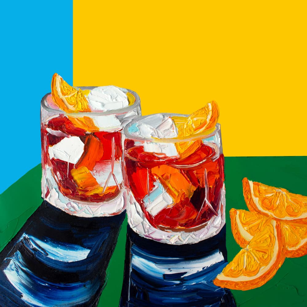 Colorful Happy Hour by Alice Straker — canvas wall art