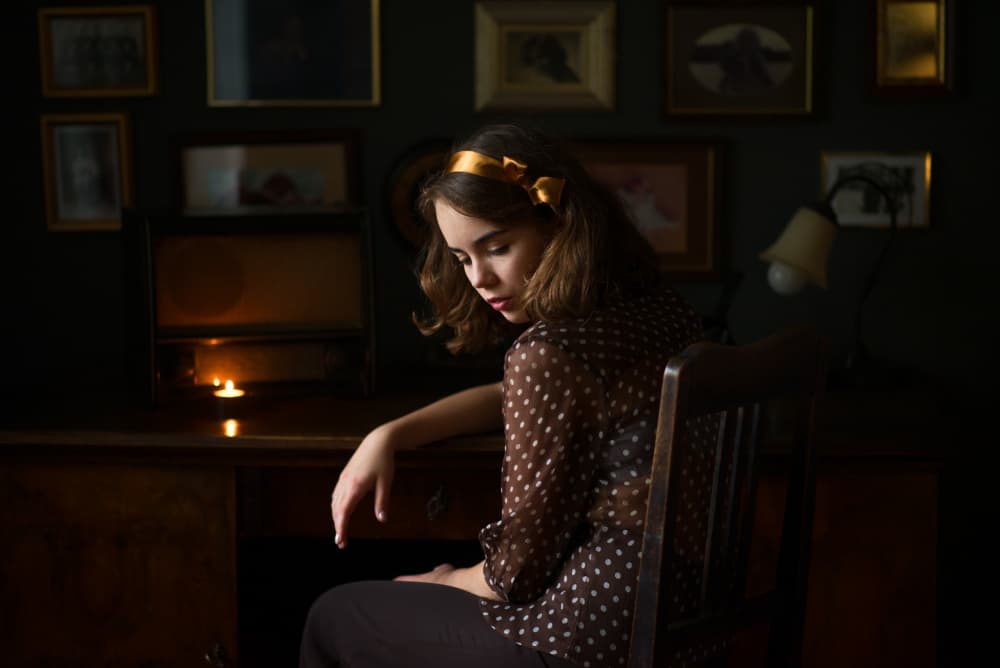 Pensive Woman by Candlelight by Małgorzata Masarz — canvas wall art