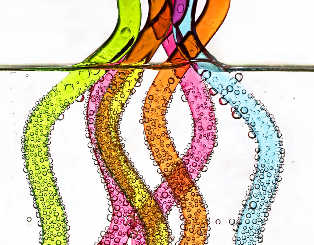 Vibrant Tubes With Bubbles by Erhard Batzdorf — canvas wall art