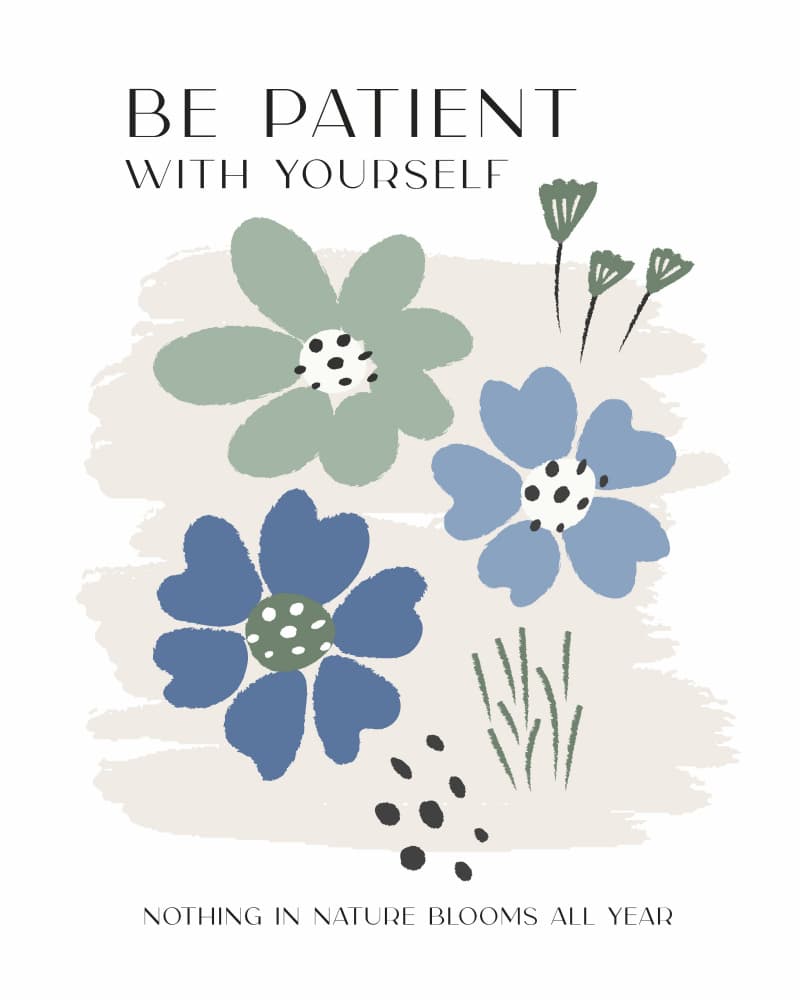 Patience Blooms Naturally by KsanaKalpa — canvas wall art