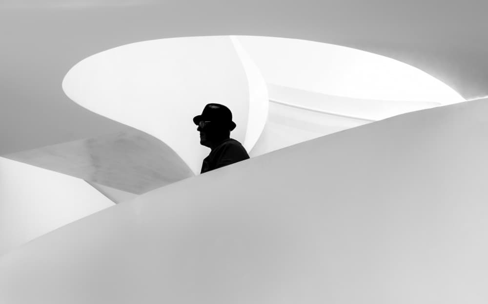 Man in White Curves by Stephan Rückert — canvas wall art