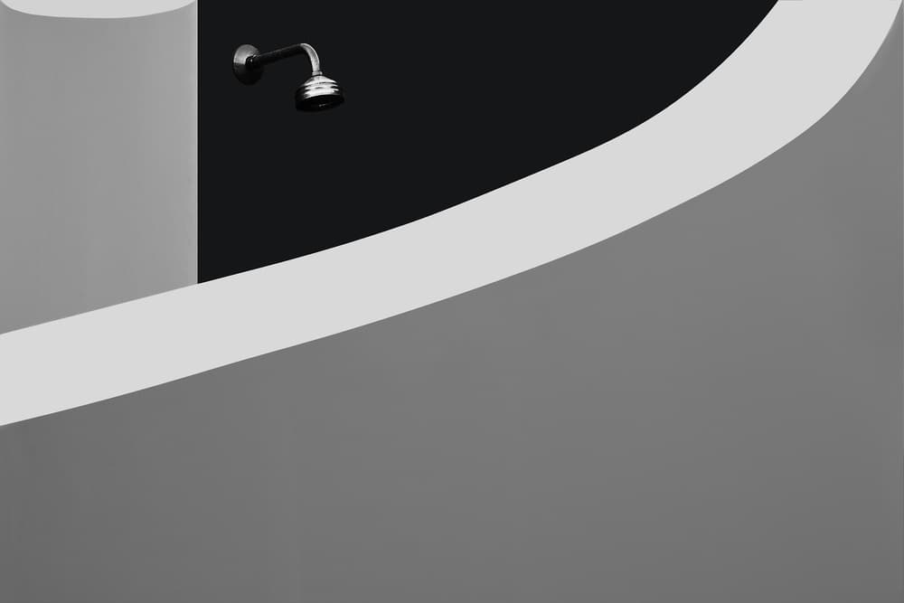 Minimalist Shower Curve by Rolf Endermann — canvas wall art