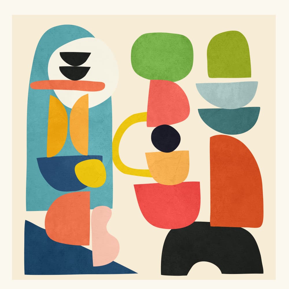 Vibrant Abstract Shapes by Flow Line — canvas wall art