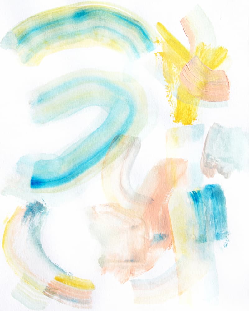 Soft Abstract Strokes by Gemma Bardot — canvas wall art