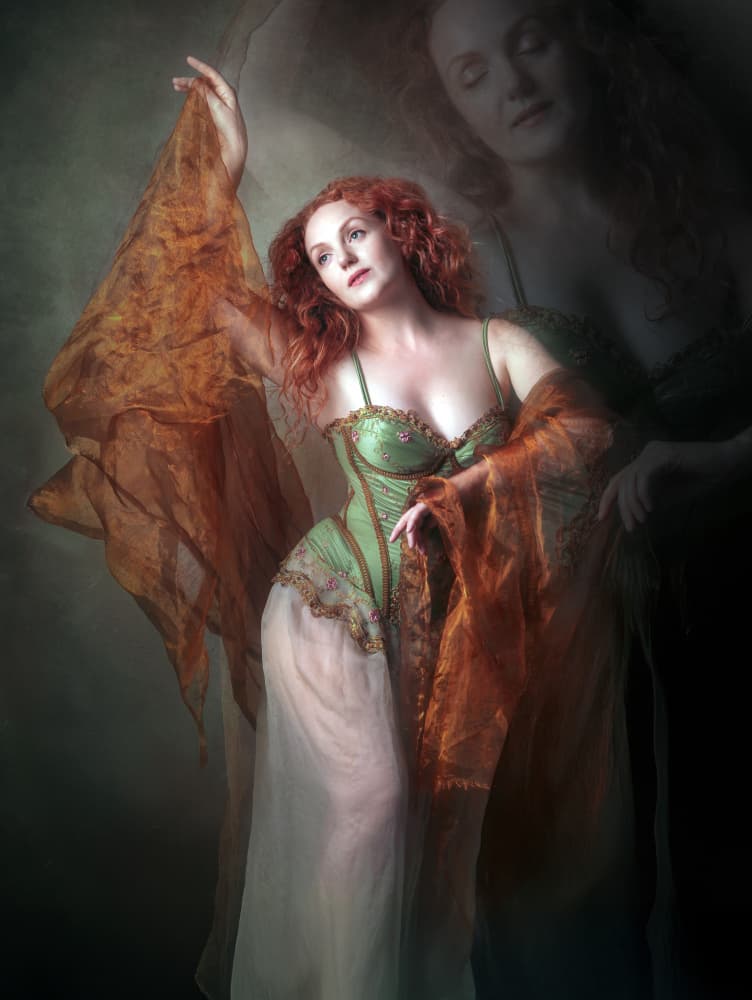 Ethereal Redhead Vision by Catherine Wang — canvas wall art