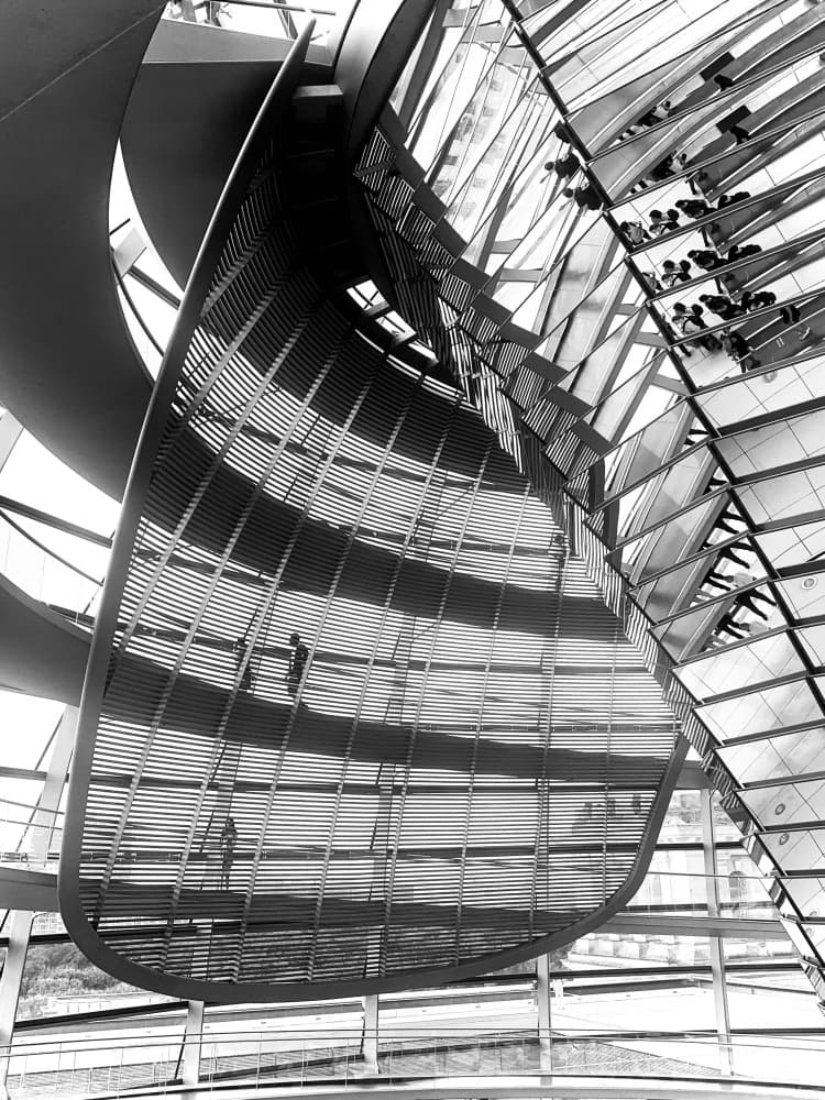 Upward Architectural Spiral by Barbara Orienti — canvas wall art