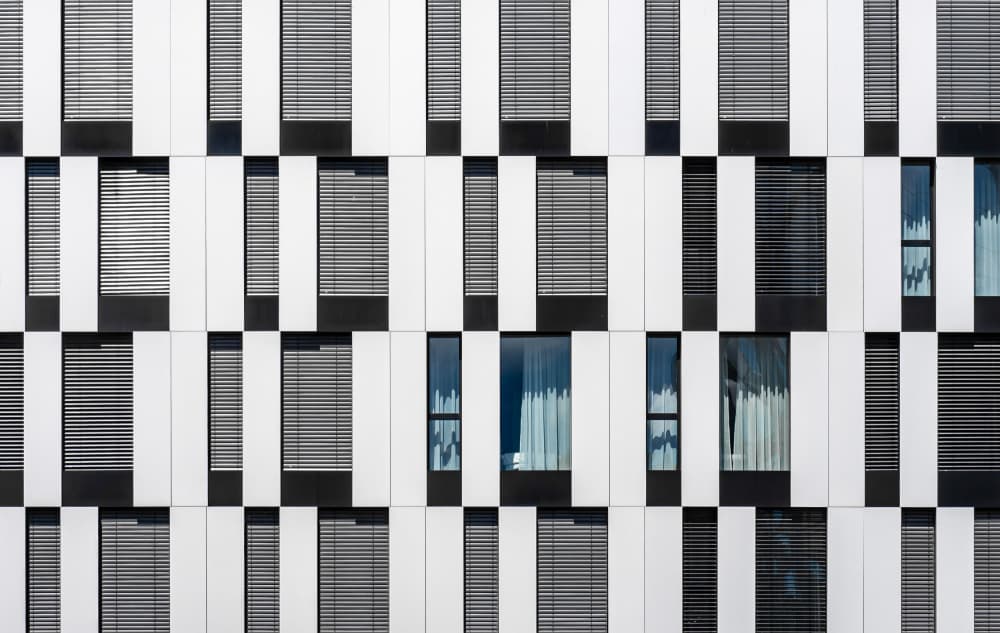 Geometric Building Facade by Markus Auerbach — canvas wall art