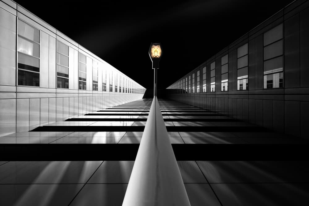 Symmetrical City Light by Akira TAKAUE — canvas wall art